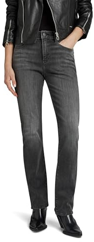 G-STAR RAW Damen Strace Straight Jeans, Schwarz (Worn in Black Moon D23951-D632-G108), 25W / 32L