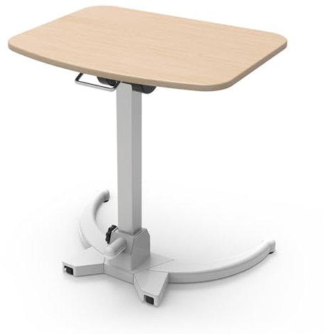 HGTRH Mesa Auxiliar con Ruedas Plegable Regulable, Escritorio para Ordenador Regulable Altura, Mesa Auxiliar con Ruedas Inclina Mesa Auxiliar MóVil para Trabajar y Estudiar