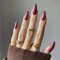 24Pcs Français Faux Ongles Court Amande Press on Nails Couleur Pure Naturel Ongles à Coller Ballerine Capsules Ongles Glossy Acrylique Faux Ongles Autocollants pour Femmes et Filles (Violet)