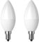 Dusk to Dawn Light Bulb, E14 Candelabra Light Sensing LED Bulbs Auto On/Off 5W 400LM Warm White 3000K for Home Outdoor Yard Porch Patio Garage Pathway, Can Replace 40W Incandescent Bulbs, Pack of 2