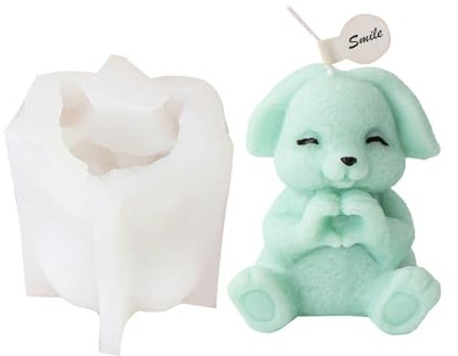JS MOLD Silikonformen Gießformen Ostern,3D Osterhase Kerzenformen Seifenform,Osterhase Silikonform for Gips, Sojawachs Kerzen, Ostern Dekoration (04#)