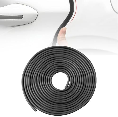 VZU Kantenschutz Gummi für Autotüren, PVC Autotür Kantenschutz, 5M U-Form Profil, Selbstklebend, Universal für die meisten Autos für Limousine, LKW, SUV, Schwarz