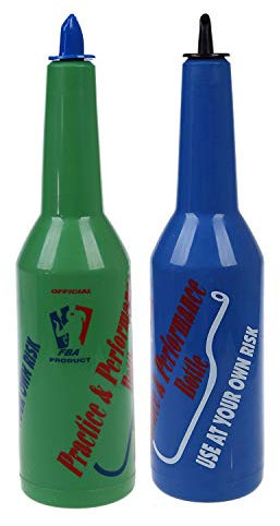 Beelooom 2 Pcs Flair Bartender Bartending Practice Bar Pub Bottle Wine Cocktail Shaker -