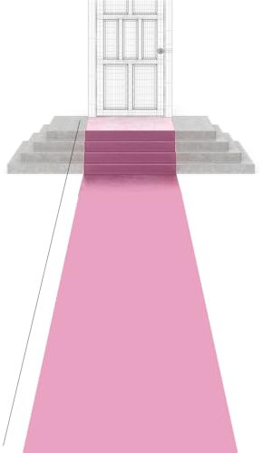 SPARKLERS CLUB Tapis de Cérémonie Chic, Tapis de décoration, idéal pour Magasin, événements et fêtes, cinéma, église/Petites et Grandes Longueurs (Rose, 1 Mètre)