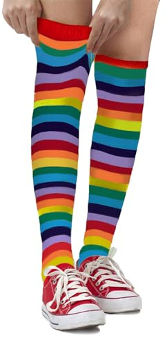 Dress Up America Calcetines De Algodón A Rayas Para Adultos - Calcetines A Rayas Hasta La Rodilla Para Hombre Y Mujer - Elegantes Y Cómodos