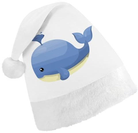 Cmagnifico Weihnachtsmütze für Erwachsene, Cartoons, Wal, Leuchtturm, Hut für verschiedene Feiertagspartys