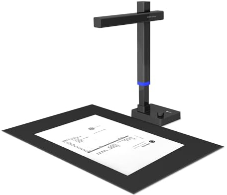 Dokumentskanner, Bokskanner, 24 MP dokumentskanner, bärbar USB-dokumentkamera, Scan Max A3-format med justerbar höjd