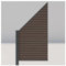 HORI® Sichtschutzzaun Rhombus-Style Anbauelement schräg | WPC Windschutz | Robuster Zaun für Garten & Terrasse | Erweiterbares Sichtschutzsystem | Modernes Design I I Einbetonieren I Graubeige
