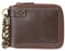 Dickies Herren Slim Everyday Leder Bifold Chain Wallet, Braun – umlaufender Reißverschluss, Einheitsgröße, Schlanke Geldbörse aus Leder für den täglichen Gebrauch
