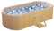 XUDREZ Baignoire glacée et chaude portable pour 2 personnes - Compartiment isolant épais - Autoportant - Pliable avec couvercle - Baignoire pliable pour adultes et enfants - 1,5 m