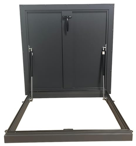 Nordivo Botola da Tetto 23.6/29.5/27.5/35.8in,Lucernario in Alluminio,Copertura per Tetto Piano O Inclinato,Finestra per Soffitta Interna O Seminterrato(27.5 * 27.5in/70 * 70cm)