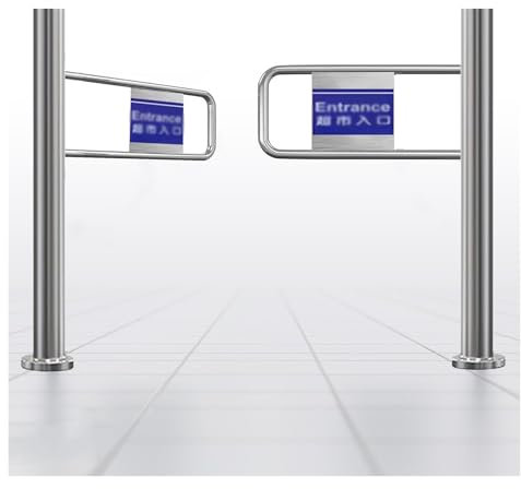 YHEIANJ Puerta Batiente Automática Unidireccional, Dispositivo De Entrada Y Salida, Puertas Dobles Que Solo Se Pueden Empujar hacia Adentro Pero No hacia Afuera, Barricada De Acero Inoxida,W 200cm