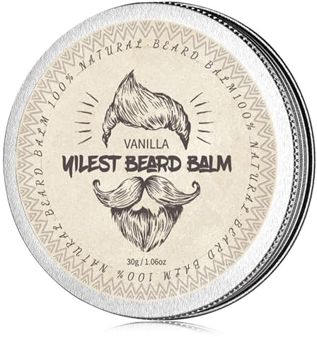 Bart Balsam mit Sandelholzduft - Bartwachs - Stylt, Stärkt & Macht Bärte & Schnurrbärte Weich - Geschenke Für Männer (VANILLA)