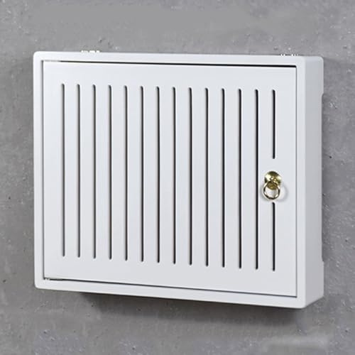 Router Schrank Router Verstecken Wandmontage Modem-Box-Versteck aus Massivholz Dekorativ fürs Homeoffice(White,49.5x32x9cm/19x13x4in)