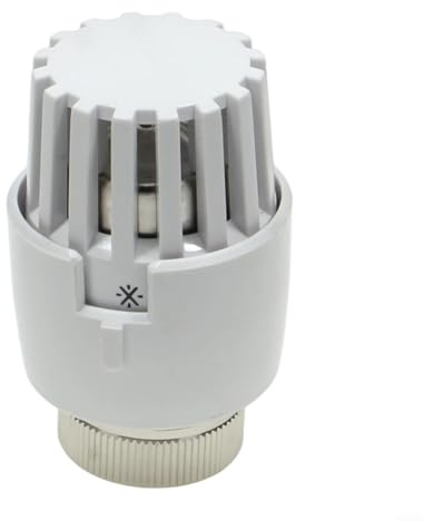 Heizkörperthermostat Steuerkopf M30x1,5 Einstellbare Temperatureinstellungen mit Frostschutz für Wasser Fußbodenheizung Krümmer und Heizkörpersysteme Weiß