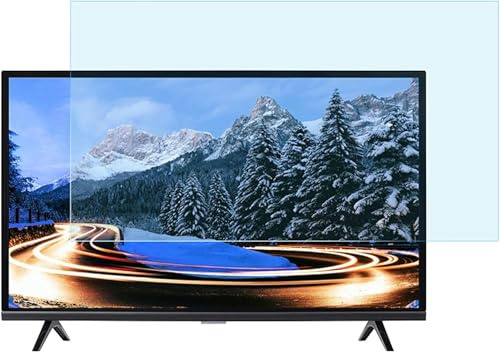 CWCQGH Anti Reflection Screen Protector HD Clear Anti-Blue Light Anti-Glare TV Screen Filter for Flat Curved TV 32-75 inch (A 32 Inches 704x395 mm)