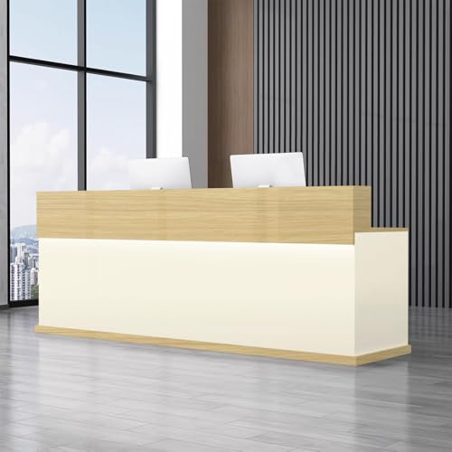 WYBDMWY Moderner Empfangstheke,Empfangstresen mit Schubladen,Rezeptionstheke Holz,Rezeption Kosmetikstudio Für Firmenhallen,Hotel,Salon & Geschäft