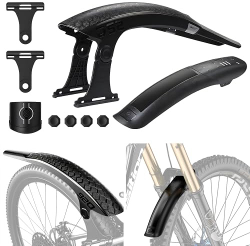 HOVCEH Fahrrad Schutzblech Set,Schutzblech Mountainbike,24-29 Zoll MTB Schutzblech,Schutzbleche für Vorne & Hinten,Abnehmbares Design, Bohrfreie Montage,Abnehmbares Design