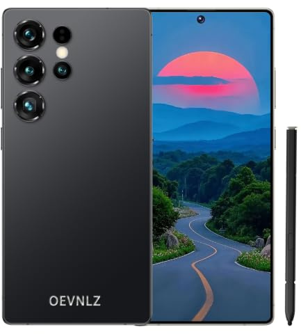 OEVNLZ A25 Ultra Handy, 7,3 Display, 8GB+256GB, Dual SIM + TF (128GB erweiterbar), Dual-Kamera, ohne Vertrag, für Anfänger – Schwarz