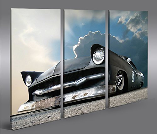 islandburner Bild Bilder auf Leinwand Low Rider Muscle Car Tuning US Cars 3p XXL Poster Leinwandbild Wandbild Dekoartikel Wohnzimmer Marke