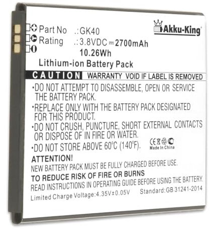 Akku-King Akku kompatibel mit Motorola GK40, SNN5967A, SNN5967B - Li-Ion 2700mAh - für Cedric, Moto E3, Moto E4, Moto G4 Play, Moto G5