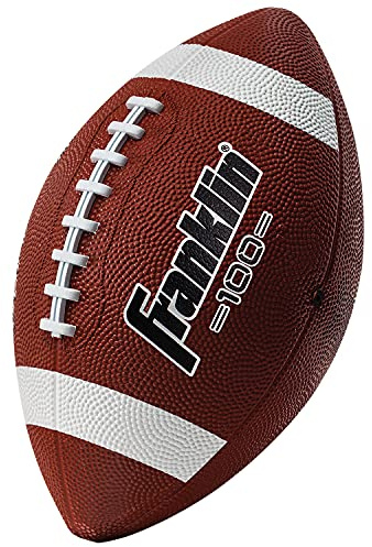 Franklin Sports Grip-Rite 100 Rubber Junior Football - Brown