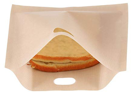 Reusable Non Stick Toaster Bag Coated Fiberglass Microwave Heating Pastry Toaster Bread Sandwich Bags(16 * 18CM)