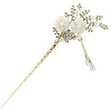Fleur Élégant Épingle À Cheveux National Style Mode Rhinetone De Cheveux Alliage De Perles De Cheveux avec Cristal et Glands pour Femmes Filles