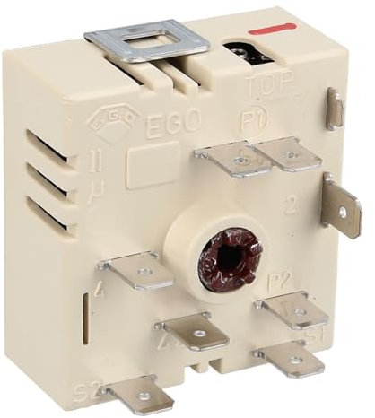 LUTH Premium Profi Parts Zweikreis Energieregler Schalter rechtsdrehend kompatibel mit EGO 50.55021.100 5055021100 für Herd Kochfeld
