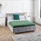 Home Treats Bed and Mattress Set | King Size With Mattress and Storage | Ottoman Bed Gas Lift Up 5FT | Hopsack Grey Linen Fabric (King Size - Pocket Sprung Mattress, Hopsack Grey)