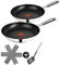 Tefal E30 Jamie Oliver Pfannenset Induktion 4 tlg -SET9- Edelstahl Pfanne 28 cm groß + Pfanne 24 cm, Bratpfannen hoch, Antihaft-beschichtet, hohe Gleitfähigkeit + Kratzfest