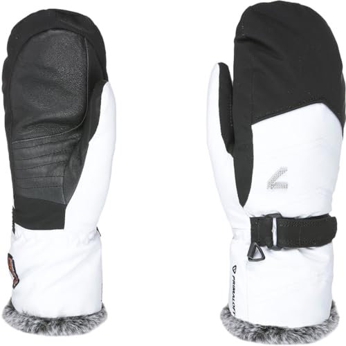 Level Damen Jolie Mitt Handschuhe, Black-White, 6,5/XS