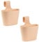 ENGELLAND 2 x Blumentopf zum Auf-Hängen, Geländertopf, Apricot, Hängetopf, Balkon-Kasten, oval, Übertopf, Pflanzkasten, mit Wasserspeicher/Wasserauffangschale, 2,8 Liter