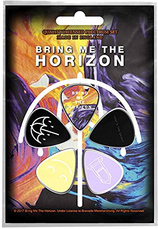 Bring Me The Horizon Plectrum Pack Guitar pick x 5 Band logo sprirt offiziell One Size