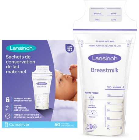Lansinoh Sachets de Conservation du Lait Maternel 50 Unités