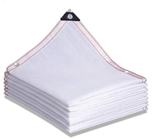 Malla Sombra Blanca,Paño De Sombra De Protección Solar,Sombra Toldo para Piscina,Aislamiento Térmico Transpirable,para Plantas De Invernadero,Patios,Jardines,Coches,Velas De Sombra,3x4m(10 * 13ft)
