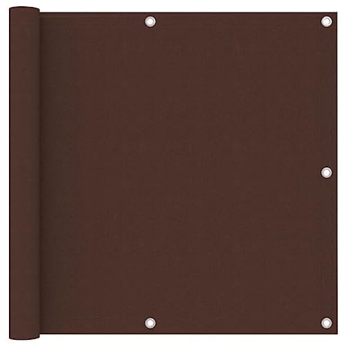 vidaXL Balkon Sichtschutz Bespannung Terrasse Windschutz Sonnenschutz Balkonbespannung Balkonverkleidung Braun 90x400cm Oxford-Gewebe