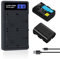 OYOMBA 2-Pack LP-E6NH/LP-E6N/LP-E6 Batterie Rechargeables avec Double Chargeur USB pour Canon EOS R R5 R6 EOS 90D 60D 70D 80D EOS 5D II 5D III 5D IV 5Ds, EOS 6D 6D II EOS 7D 7D Appareils Photo Mark II