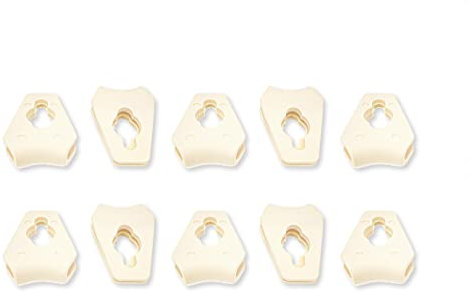 MAGMA 10 Anillas de Sujeción a Tornillos de Anclaje Lona Piscina - Anclajes para Pulpos y Tensores Elásticos - Sujetar Cabos y Cuerdas Elásticas - Toldos, Fundas, Camping, Tiendas, Carpas (Blanco)