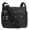 Milky Way Wasserdichte Damen-Umhängetasche, mit mehreren Taschen, verstellbarer Riemen, Crossbody-Handtaschen, lässige Segeltuch-Kuriertaschen, Schwarz, Einheitsgröße
