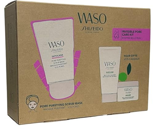 Shiseido Waso Invisible Pore Care 3 Piece Gift Set: Moisturiser 15ml - Cleanser