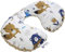 Medi Partners Nackenkissen Kinder Nackenhörnchen Auto Flugzeug Baby - 100% Baumwolle/Minky Nackenstütze Kopfstütze Kindersitz Autositz Nackenrolle Kissen (Boho Animals mit beigem Minky)
