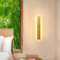 AOEH Holz Wandleuchte LED Wandlampe innen Bambus Holz Lange Wandlampe Warmweiß 12W 3000k holzlampe Modern Wandbeleuchtung Für Schlafzimmer Wohnzimmer Flur Treppenhaus Innenbeleuchtung Wandlampen,30cm