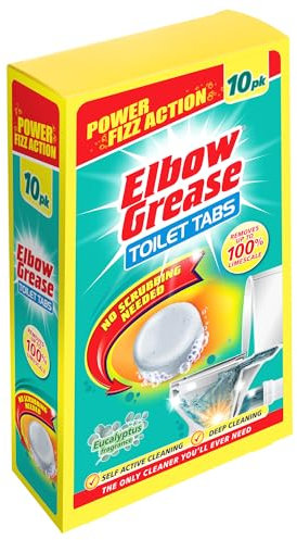 Elbow Grease Toilet Cleaner Tabs - No Scrubbing Needed | Removes Up To 100% Limescale (Eucalyptus - Pack of 10 Tablets)