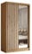 BEAUTY SOFA Helix - Schrank mit Spiegel - Kleiderschrank mit Schiebetüren und Lamellen - Garderobenschrank, Mehrzweckschrank, Flurschrank - 120cm breit - Artisan & Lamellenfarbe Weiß