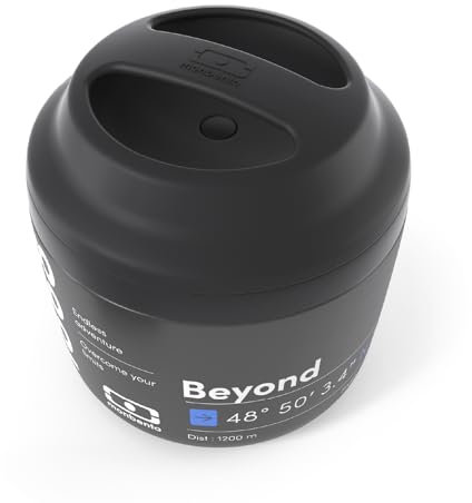 MONBENTO - Thermobehälter für Essen MB Element Beyond - Edelstahl Thermo Lunchbox, die Mahlzeiten warm/kalt hält - Ideale Thermo Brotdose für Arbeit/Wandern/Outdoor/Sport - BPA-frei - Schwarz und Blau