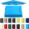 Sonnenschirm Ersatztuch, Polyester Sonnenschutz Regenschirm Ersatz Baldachin Cantilever Sonnenschirm Top Stoff Abdeckung Sonnenschirm Tuch Für Garten Patio Yard Beach Pool, Light Blue-8 ribs-2.7m