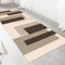 LIKE IT MORE Modern Teppich für Wohnzimmer, Schlafzimmer, Küche und Flur - Waschbarer Rutschfester Teppichläufer - Großer Teppich Läufer Beige Grau Blau Weiß 80x300 (Jupiter Braun)