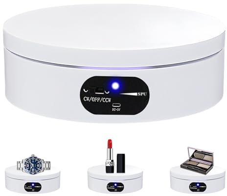 Drehteller Elektrisch, Automatische Drehplattform, 16 cm Elektrischer Drehteller, Drehscheibe Elektrisch, Drehteller Fotografie 360 Grad Elektrischer Drehteller Für Fotografie Produkt-, Schmuck