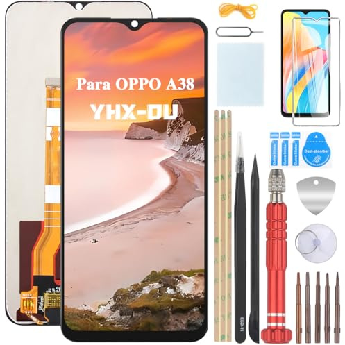 YHX-OU Pantalla LCD de repuesto para Oppo A38 CPH2579 de 6.56 pulgadas, pantalla LCD de repuesto de cristal LCD + 1 protector de pantalla + herramientas